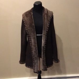 Beautiful Brown Shearling Jacket Size 6